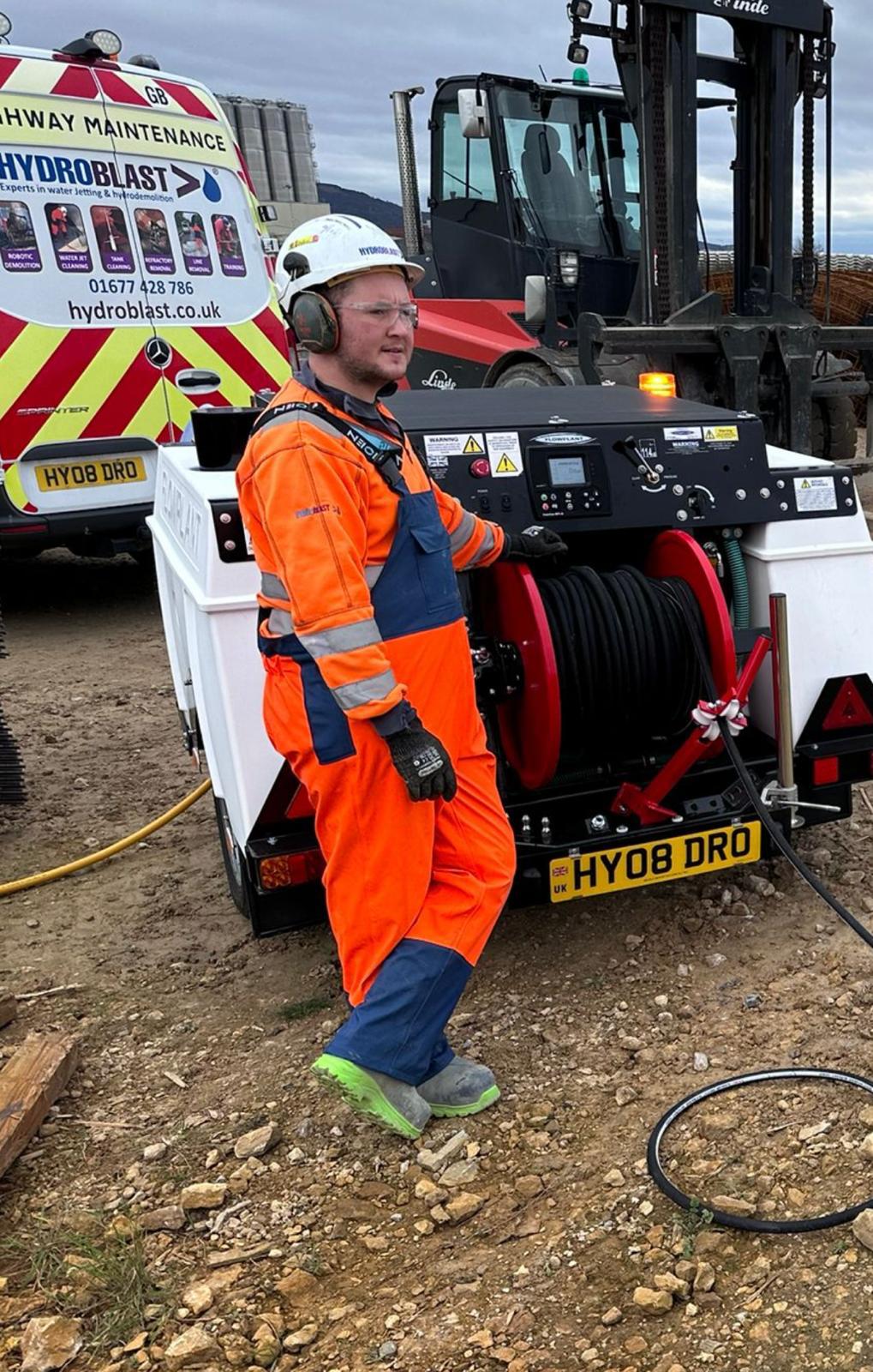 Flowplant DTK Harben Trailer In Use With A Man in PPE