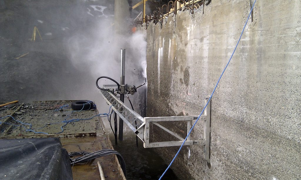 industrial water jetting demolition aqua spine machine