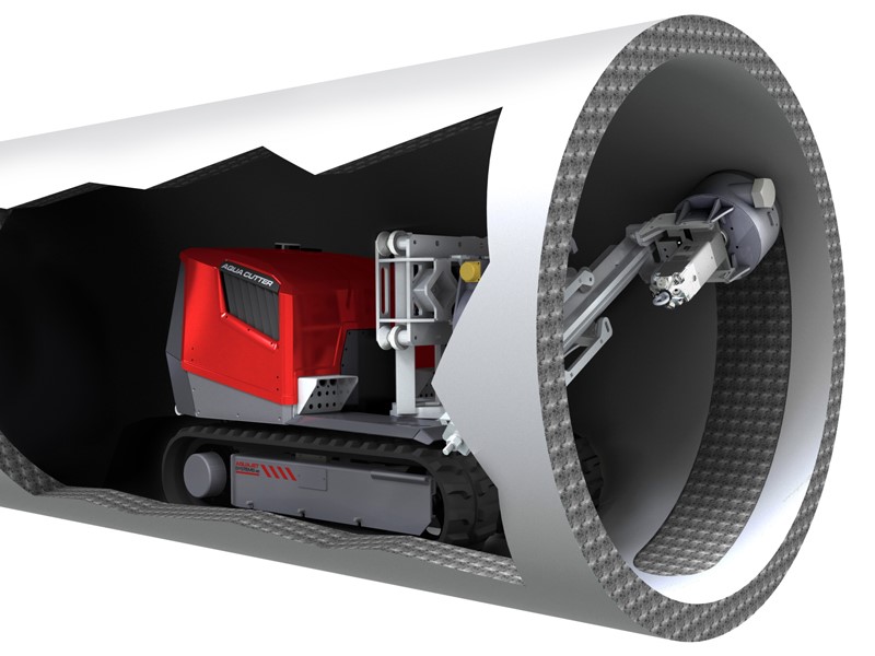 Diagram showing our Robotic Hydrodemolition Robot