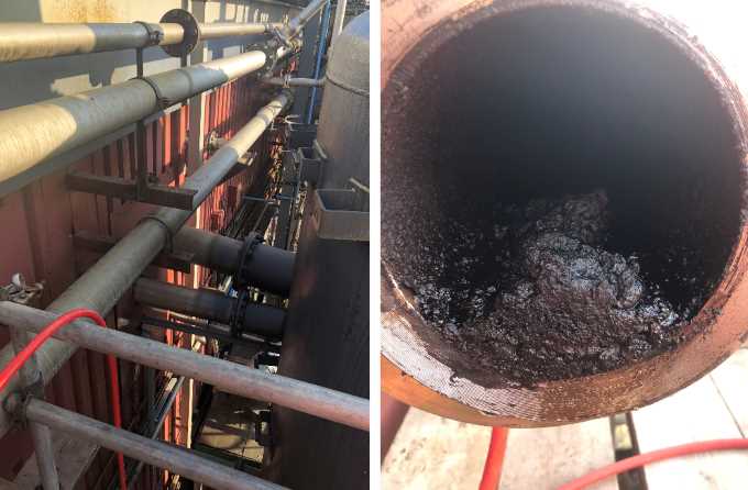 ultra high pressure pipe cleaning