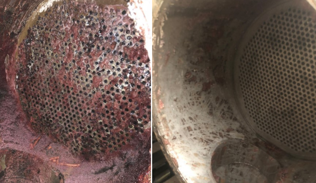 heat exchanger before and after